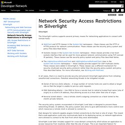 Network Security Access Restrictions in Silverlight