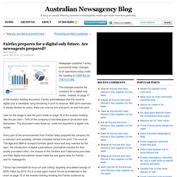 Fairfax restructure on print could hurt newsagents