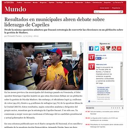Resultados en municipales abren debate sobre liderazgo de Capriles