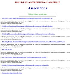 Résultat de la recherche par rubrique