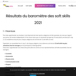 Résultats du baromètre des soft skills 2021