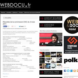 WEBDOCU.fr, webdocumentaires et nouvelles formes de reportage