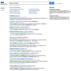 Résultats AOL Search pour emploi inventaire