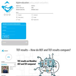 TEF results - How do REF and TEF results compare?