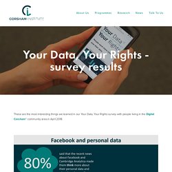 Your Data, Your Rights - survey results — Corsham Institute