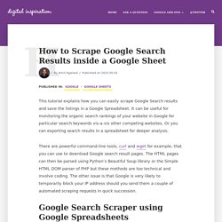 How to Scrape Google Search Results with Google Sheets