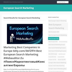 Search Results for “European Search Marketing”