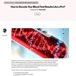 Know-How to Understand Blood Test Report from Setu Online