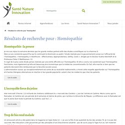 Search Results for Homéopathie