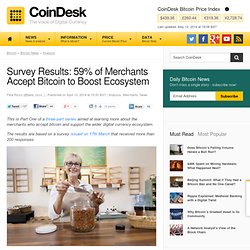 Survey Results: 59% of Merchants Accept Bitcoin to Boost Ecosystem