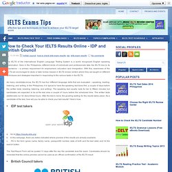 IELTS Exams Tips: How to Check Your IELTS Results Online - IDP and British Council
