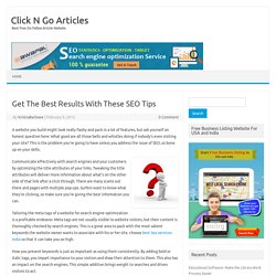 Get The Best Results With These SEO Tips