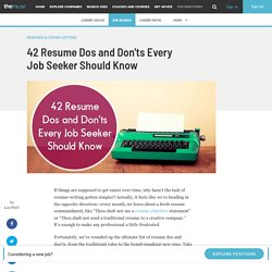 Resume Dos and Don'ts - Resume Tips