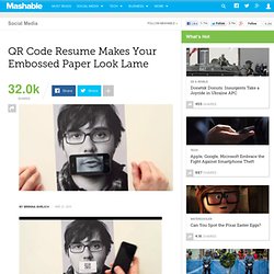 QR Code Resume Makes Your Embossed Paper Look Lame