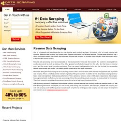 Resume Data Scraping, Resume Data Processing, Web Search, Resume Data Entry