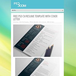 Free PSD CV/Resume Template with Cover Letter