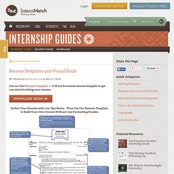 Resume Templates and Visual Guide