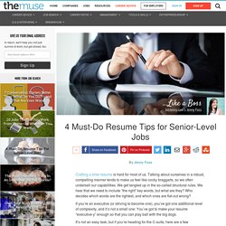 Resume Tips for an Executive Resume