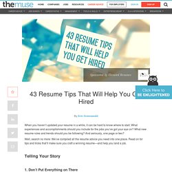 43 Resume Tips - How to Write a Resume