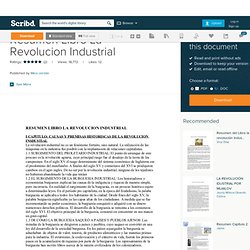 Resumen Libro La Revolucion Industrial