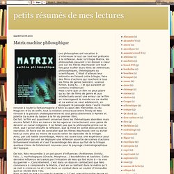 Matrix machine philosophique