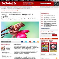 Clonage : la résurrection d'une grenouille disparue