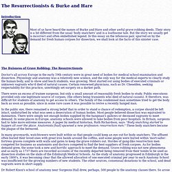 The Resurrectionists & Burke and Hare