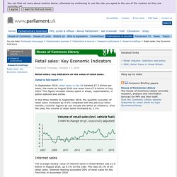 Retail sales: Key Economic Indicators