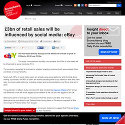 £3bn of retail sales will be influenced by social media: eBay