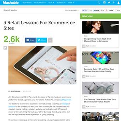 5 Retail Lessons For Ecommerce Sites