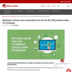 Enrichment of product data for holidays by retailers using automation