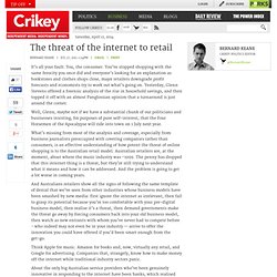 Online retailing: impact on Australian retailers is yet to be felt