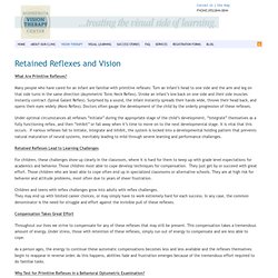 Retained Reflexes and Vision