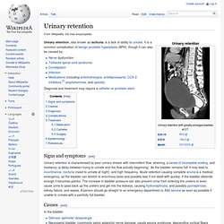 Urinary retention