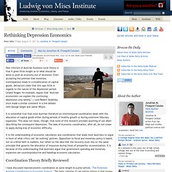 Rethinking Depression Economics - Jonathan M. Finegold Catalan