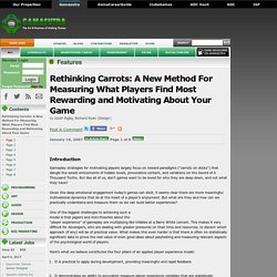 Rethinking Carrots: A New Method For Measuring What Players Find Most Rewarding and Motivating About Your Game