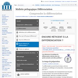 Encore reticent a la differenciation