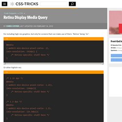 Retina Display Media Query