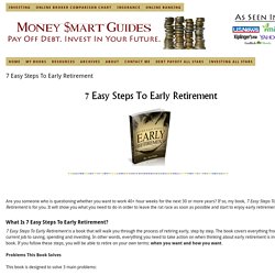 7 Easy Steps To Early Retirement - MoneySmartGuides.com