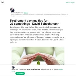 5 retirement savings tips for 20-somethings