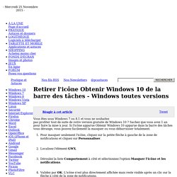 Retirer l'icône Obtenir Windows 10 de la barre des tâches - Windows toutes versions