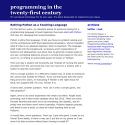 Retiring Python as a Teaching Language