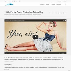 1950's Pin Up Poster Photoshop Retouching