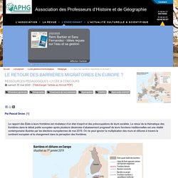 Le retour des barrières migratoires en Europe ?