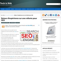 Retour d'expérience sur une refonte pour SEO - Tools in Web : Tools in Web