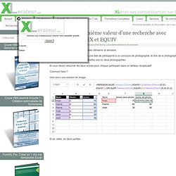 Retourner la deuxième valeur d’une recherche avec DECALER, INDEX et EQUIV - XLérateur