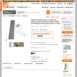 ODL Retractable Screen in white for sliding or out-swing doors (36"w x 80"h), short height in-swing doors (36"w x 78"h)-RTMXW01 at The Home Depot