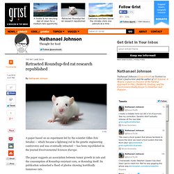 Retracted Roundup-fed rat research republished