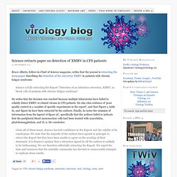 Science retracts paper on detection of XMRV in CFS patients