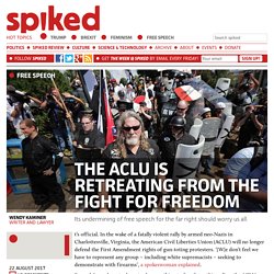 The ACLU is retreating from the fight for freedom